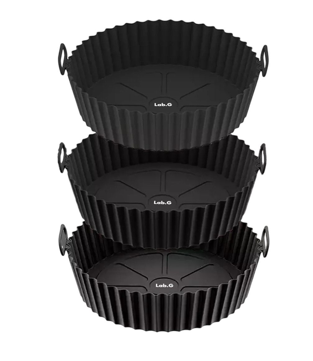Moldes de Silicona para Freidora Aire Reutilizable 3 Piezas Negro