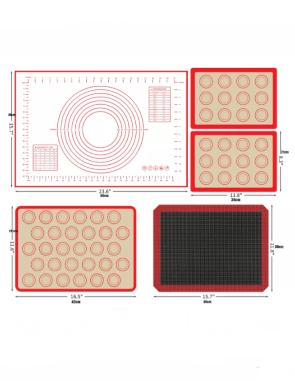 Foto 4 pulgar | Tapete Silicon Para Hornear Antiadherente 5 En 1  + Termo Güish Gratis