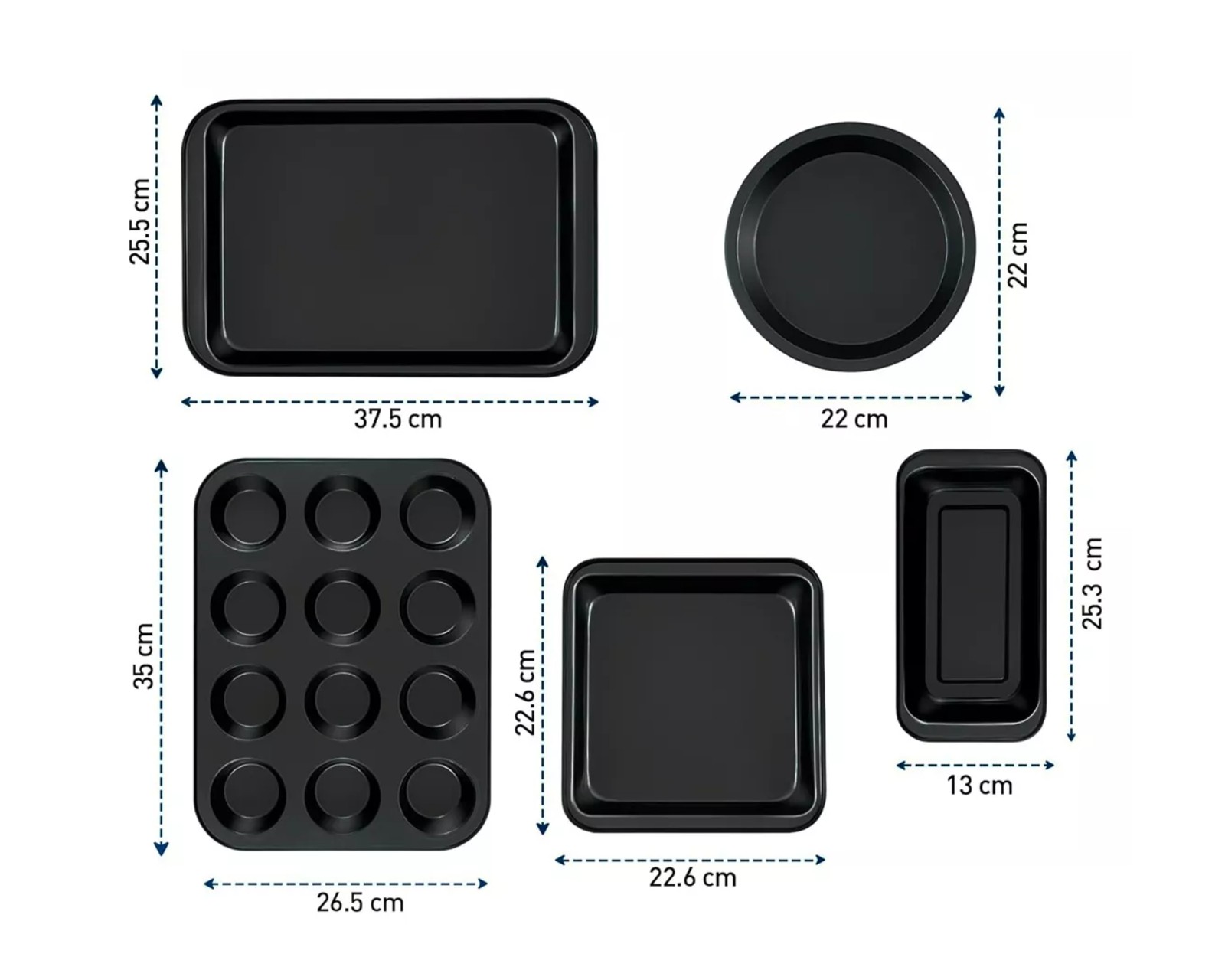 Foto 6 pulgar | Juego De 6 Pzas Moldes Para Hornear + Termo Güish Gratis