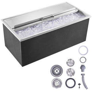 Foto 1 | Enfriador De Hielo Vevor Drop In De Acero Inoxidable De 36 X 18 De Ancho X 14 De Alto - Venta Internacional.