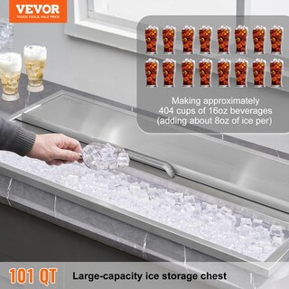 Foto 2 | Enfriador De Hielo Vevor Drop In De Acero Inoxidable De 36 X 18 De Ancho X 14 De Alto - Venta Internacional.