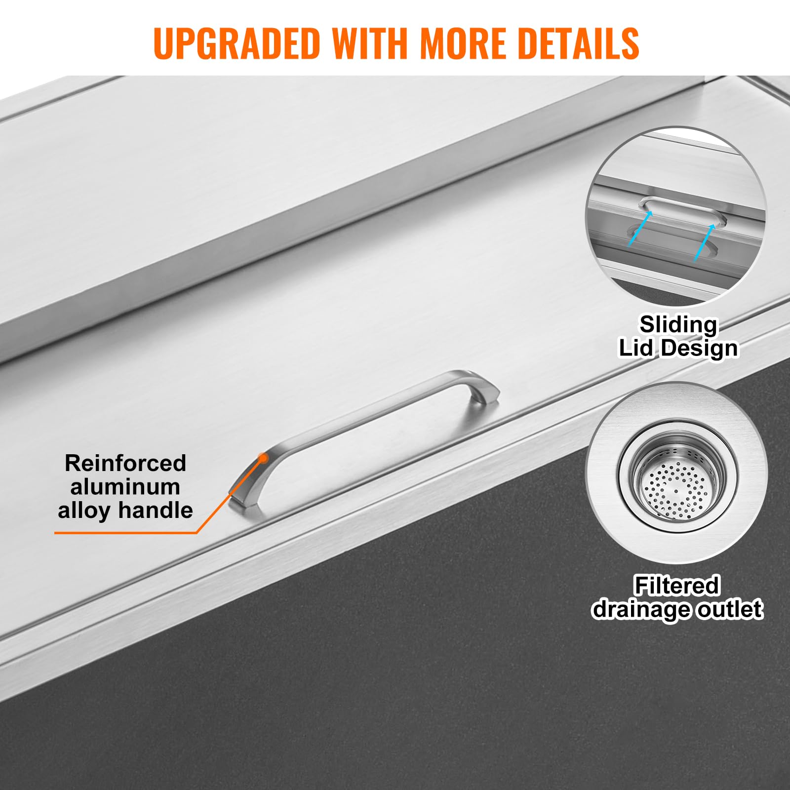 Foto 5 | Enfriador De Hielo Vevor Drop In De Acero Inoxidable De 36 X 18 De Ancho X 14 De Alto - Venta Internacional.