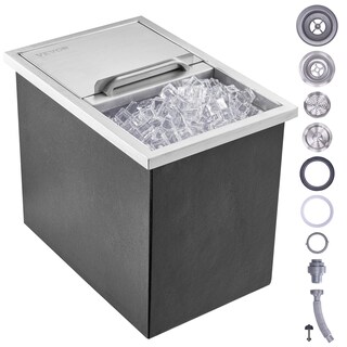 Foto 1 | Enfriador De Hielo Vevor Drop In De Acero Inoxidable De 18 Cm De Largo X 30 De Ancho X 37 Cm De Alto - Venta Internac