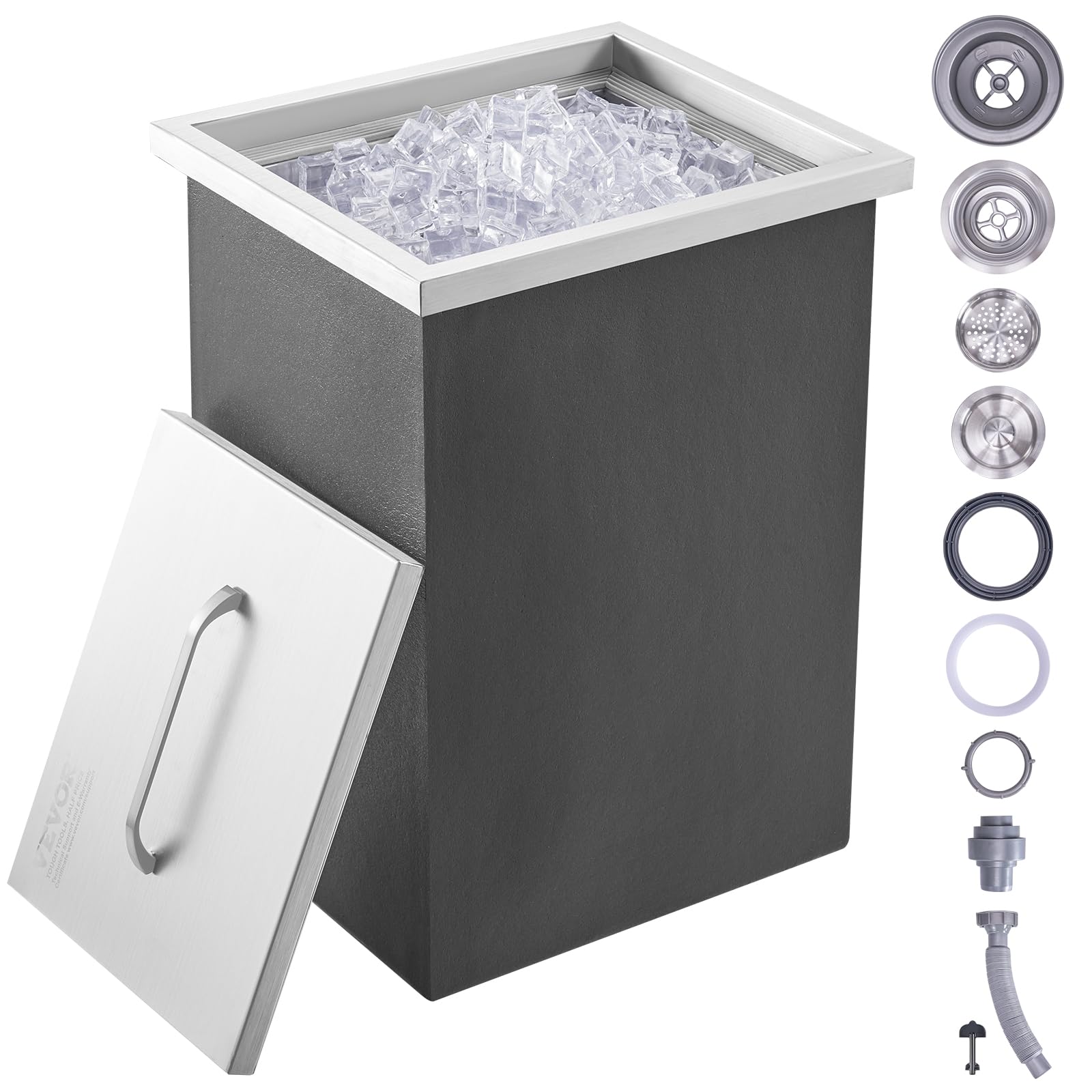 Foto 2 pulgar | Enfriador De Hielo Vevor Drop In Ice Cofre De Acero Inoxidable De 40 L - Venta Internacional.