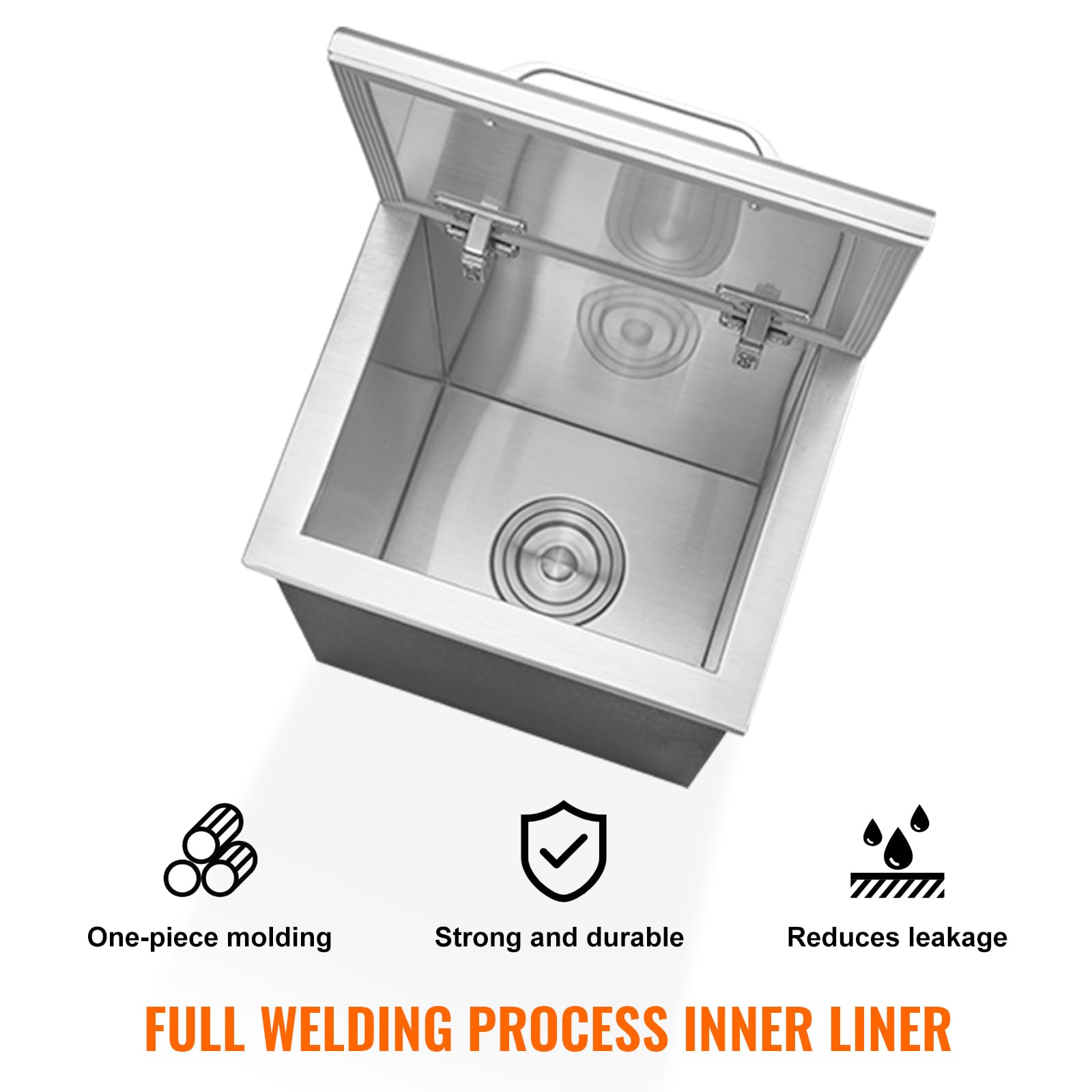 Foto 5 pulgar | Enfriador De Hielo Vevor Drop In Ice Cofre De Acero Inoxidable De 40 L - Venta Internacional.