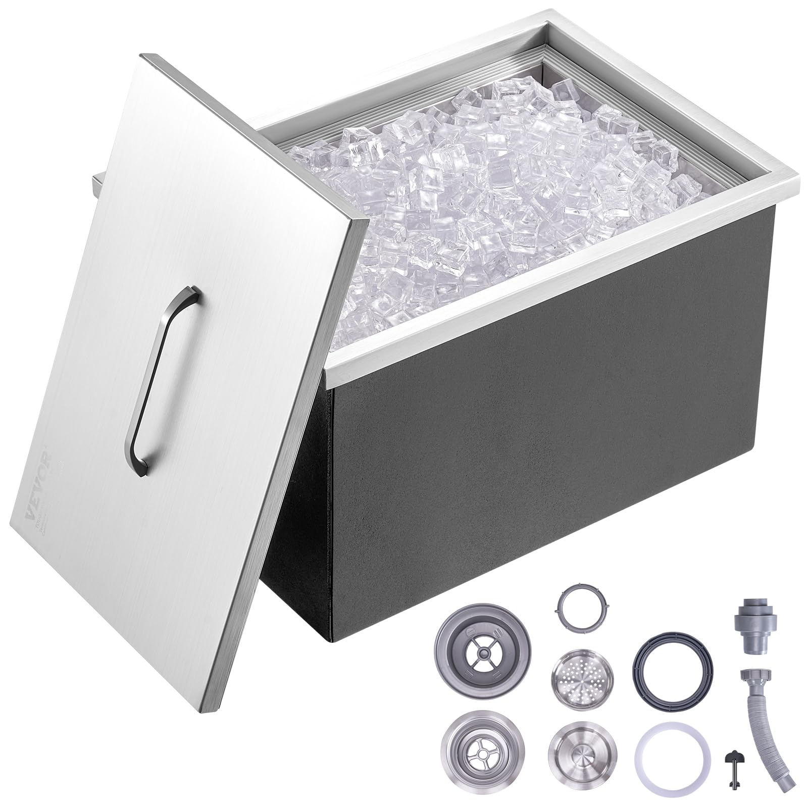 Foto 2 pulgar | Enfriador De Hielo Vevor Drop In Ice Cofre, 43,5 L, Acero Inoxidable - Venta Internacional.