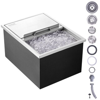 Foto 1 | Enfriador De Hielo Vevor Drop-in De Acero Inoxidable De 40,9 Cuartos De Galón Y 55,23 Litros - Venta Internacional.