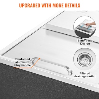 Foto 5 | Enfriador De Hielo Vevor Drop-in De Acero Inoxidable De 40,9 Cuartos De Galón Y 55,23 Litros - Venta Internacional.