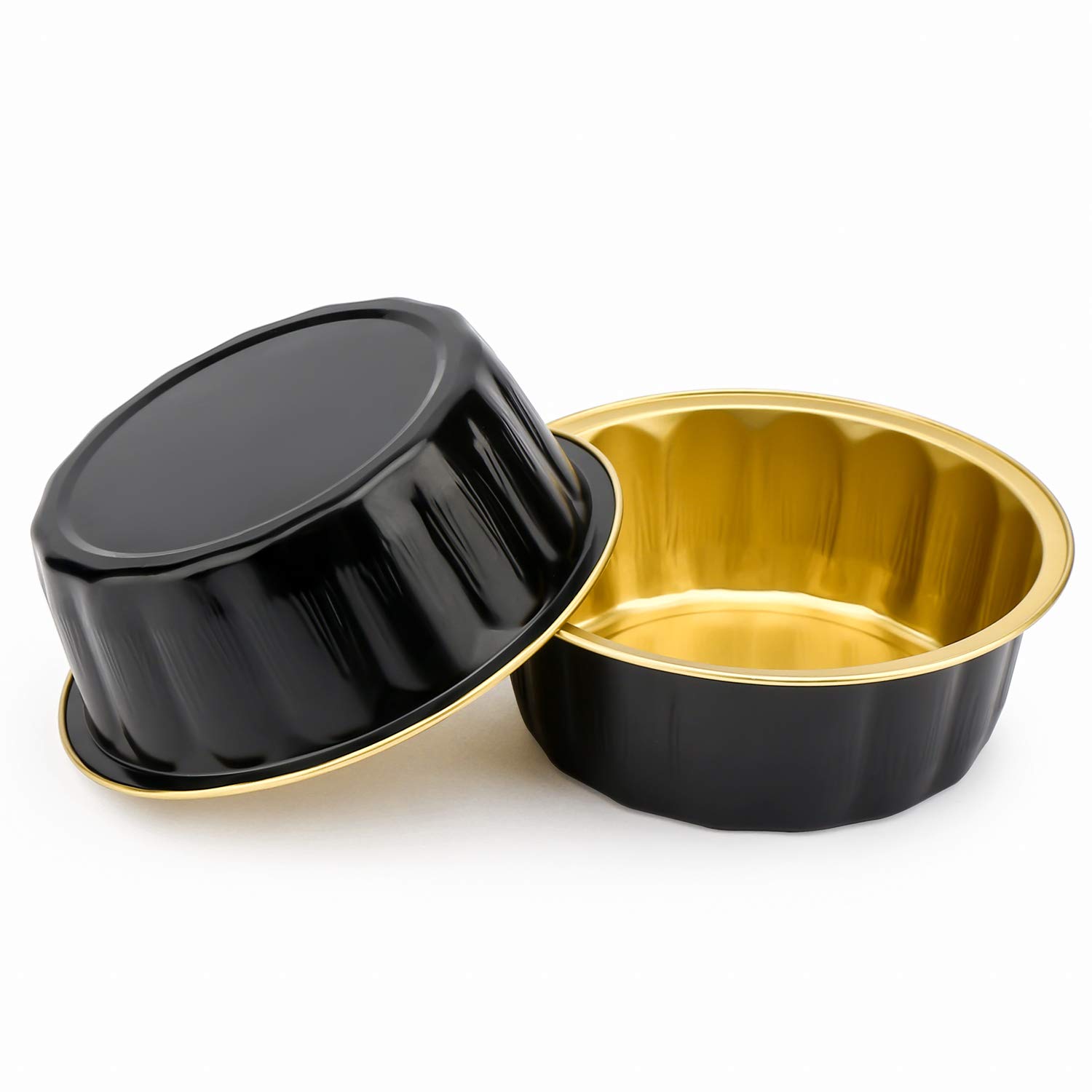 Foto 5 pulgar | Moldeadores Desechables Beasea 235 Ml, Paquete De 100 Unidades, Aluminio Negro Dorado - Venta Internacional.
