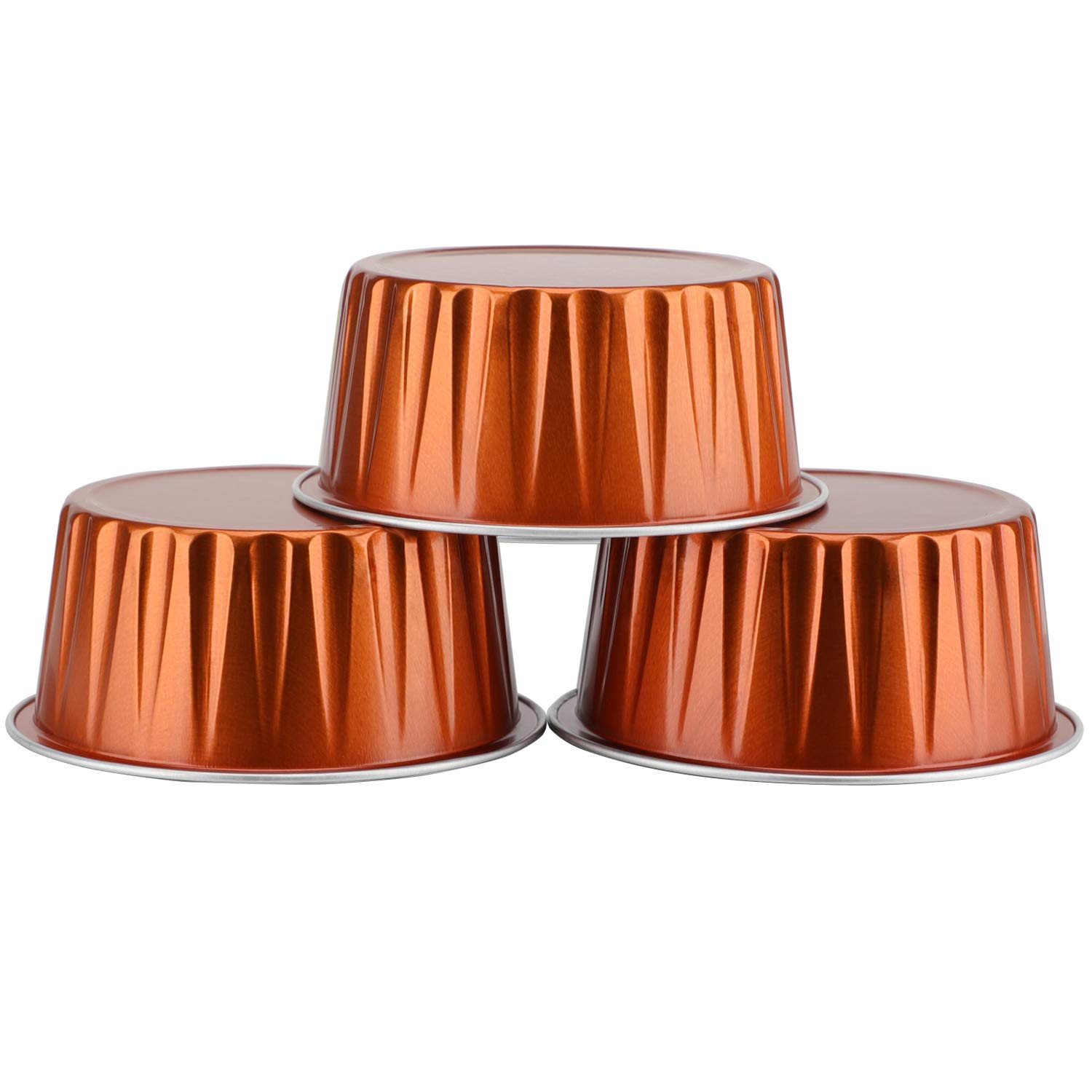 Foto 2 | Vasos De Postre Eusoar, 125 Ml, Con Tapas, Papel De Aluminio, 100 Unidades, Color Caramelo - Venta Internacional.