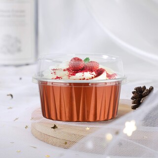 Foto 7 | Vasos De Postre Eusoar, 125 Ml, Con Tapas, Papel De Aluminio, 100 Unidades, Color Caramelo - Venta Internacional.