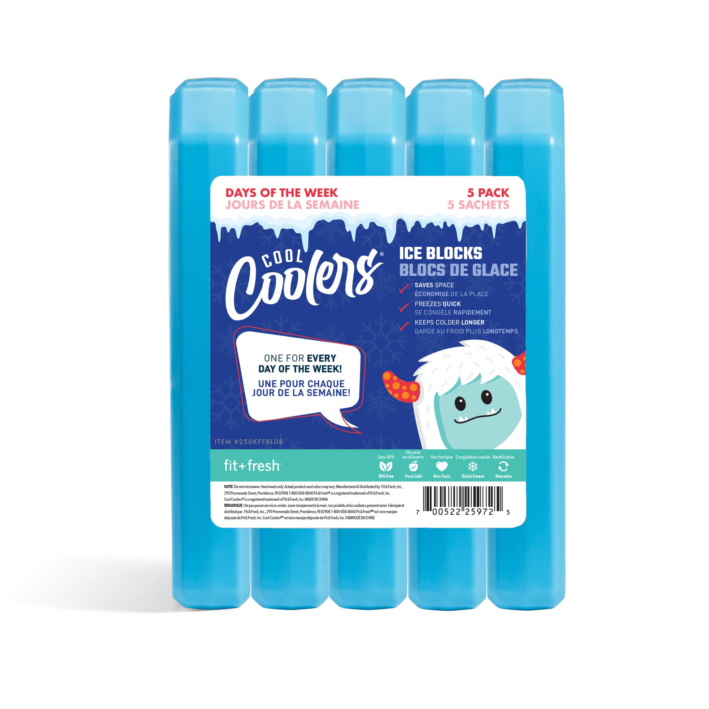 Foto 2 pulgar | Enfriadores Ice Blocks Fit & Fresh Cool, Paquete De 5 Días De La Semana - Venta Internacional.