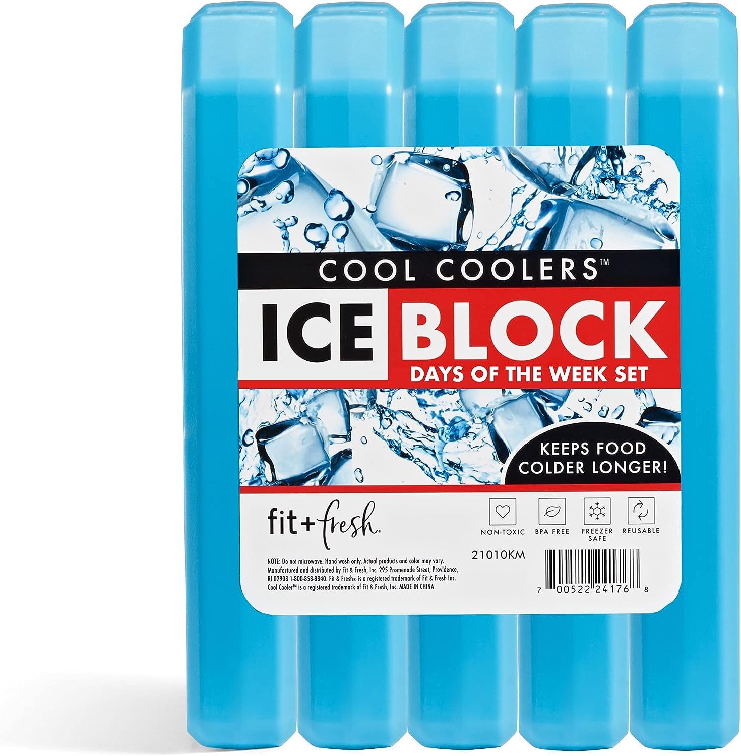 Foto 8 pulgar | Enfriadores Ice Blocks Fit & Fresh Cool, Paquete De 5 Días De La Semana - Venta Internacional.