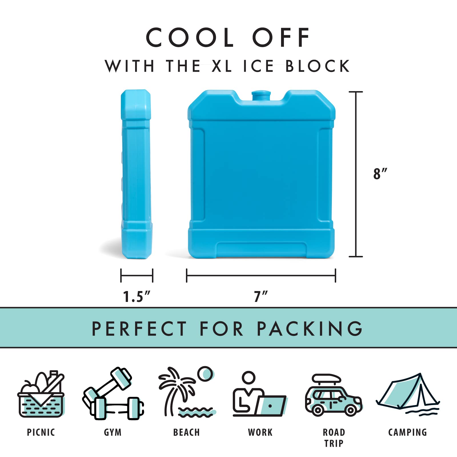 Foto 3 pulgar | Enfriadores Cooler Ice Fit Y Fresh Cool Xl, Bloque Azul - Venta Internacional.