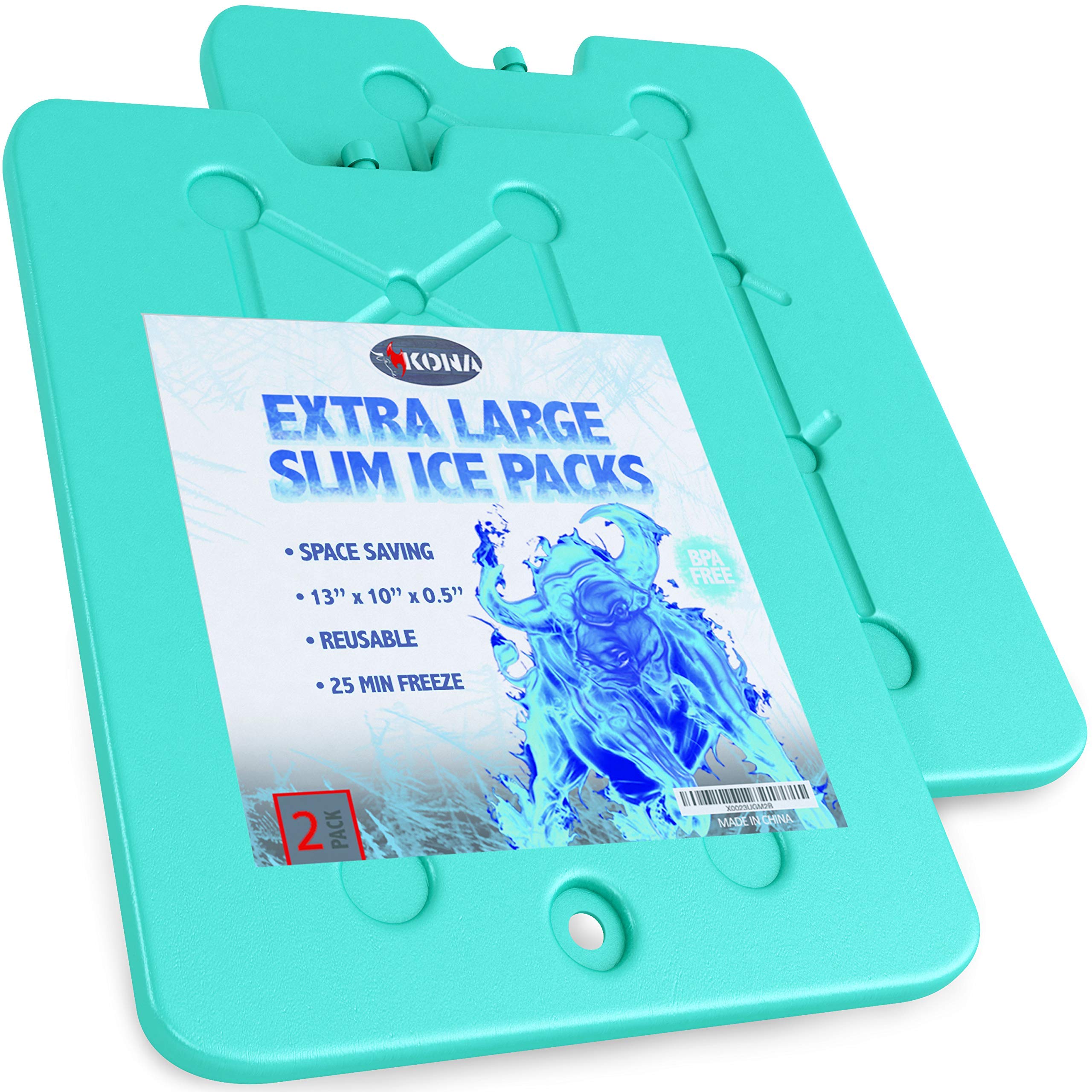 Hielo Kona Xxl  Grande  1 Kg  Reutilizable  5 °c  13 X 10 Cm - Venta Internacional.