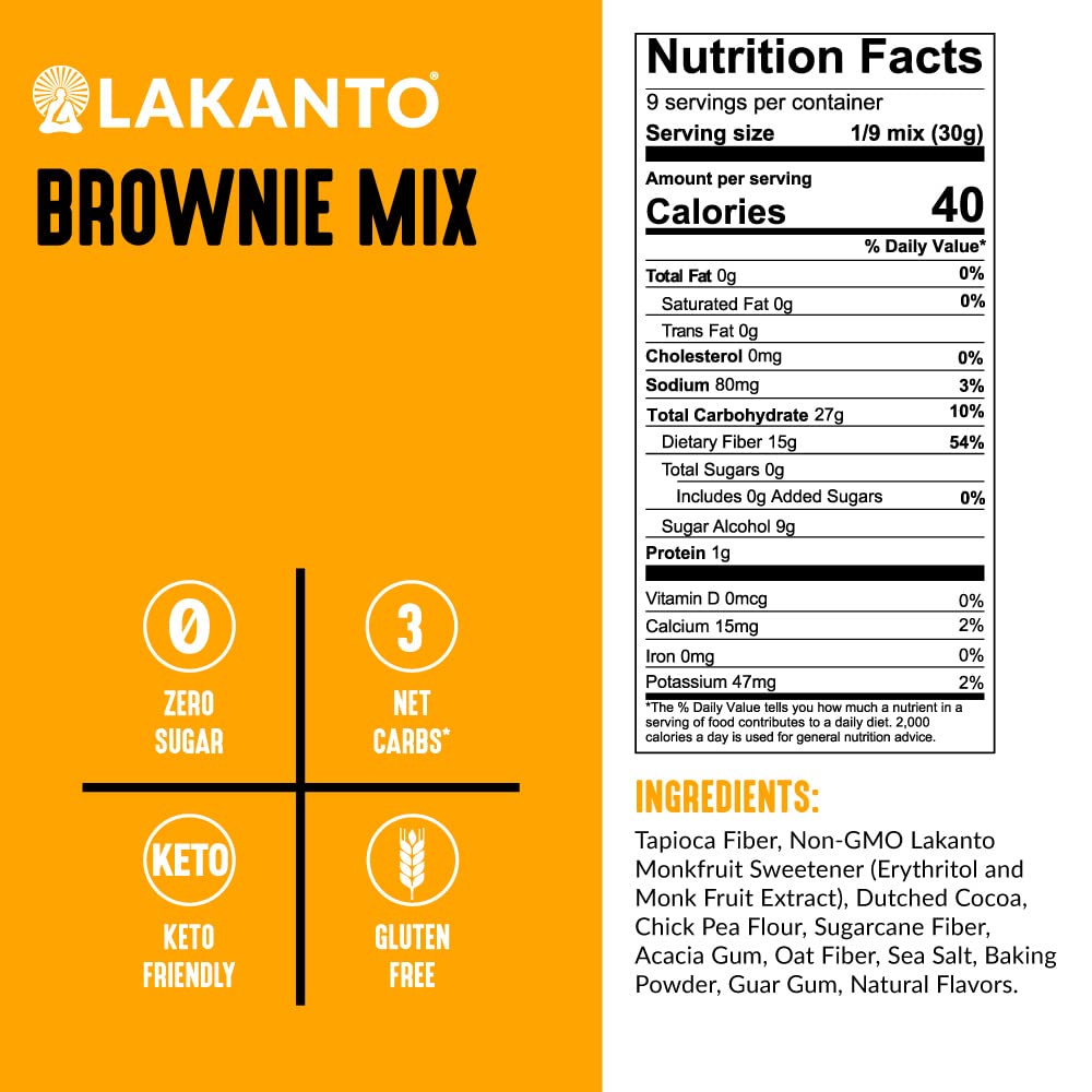 Foto 4 pulgar | Edulcorante Brownie Mix Lakanto Sin Azúcar De Monje  300 G - Venta Internacional.
