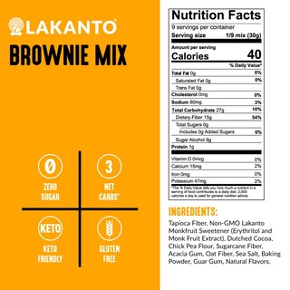 Foto 3 | Edulcorante Brownie Mix Lakanto Sin Azúcar De Monje 300 G - Venta Internacional.