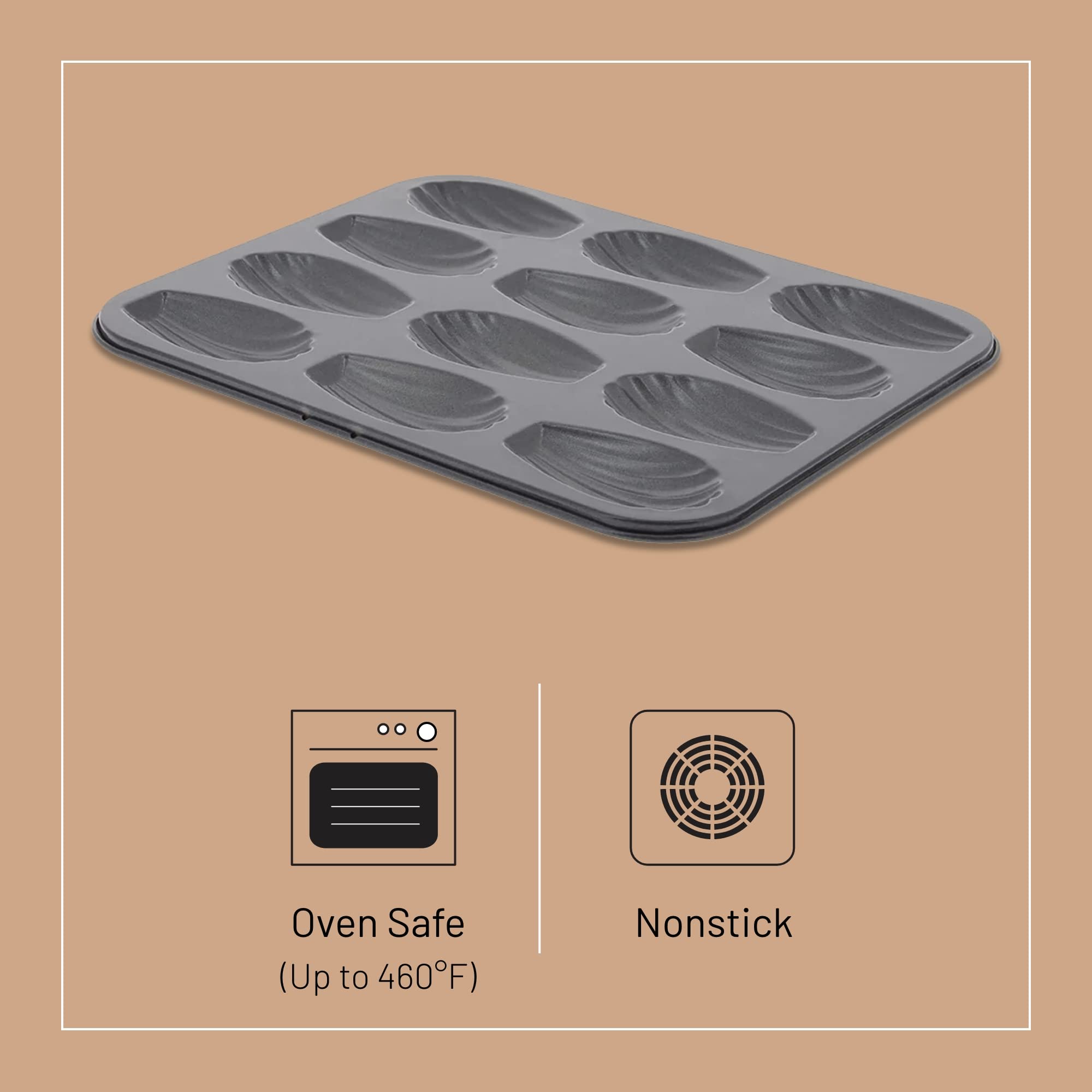 Foto 4 pulgar | Madeleines Mold De Buyer Antiadherentes Para Hornear 12 Magdalenas - Venta Internacional.