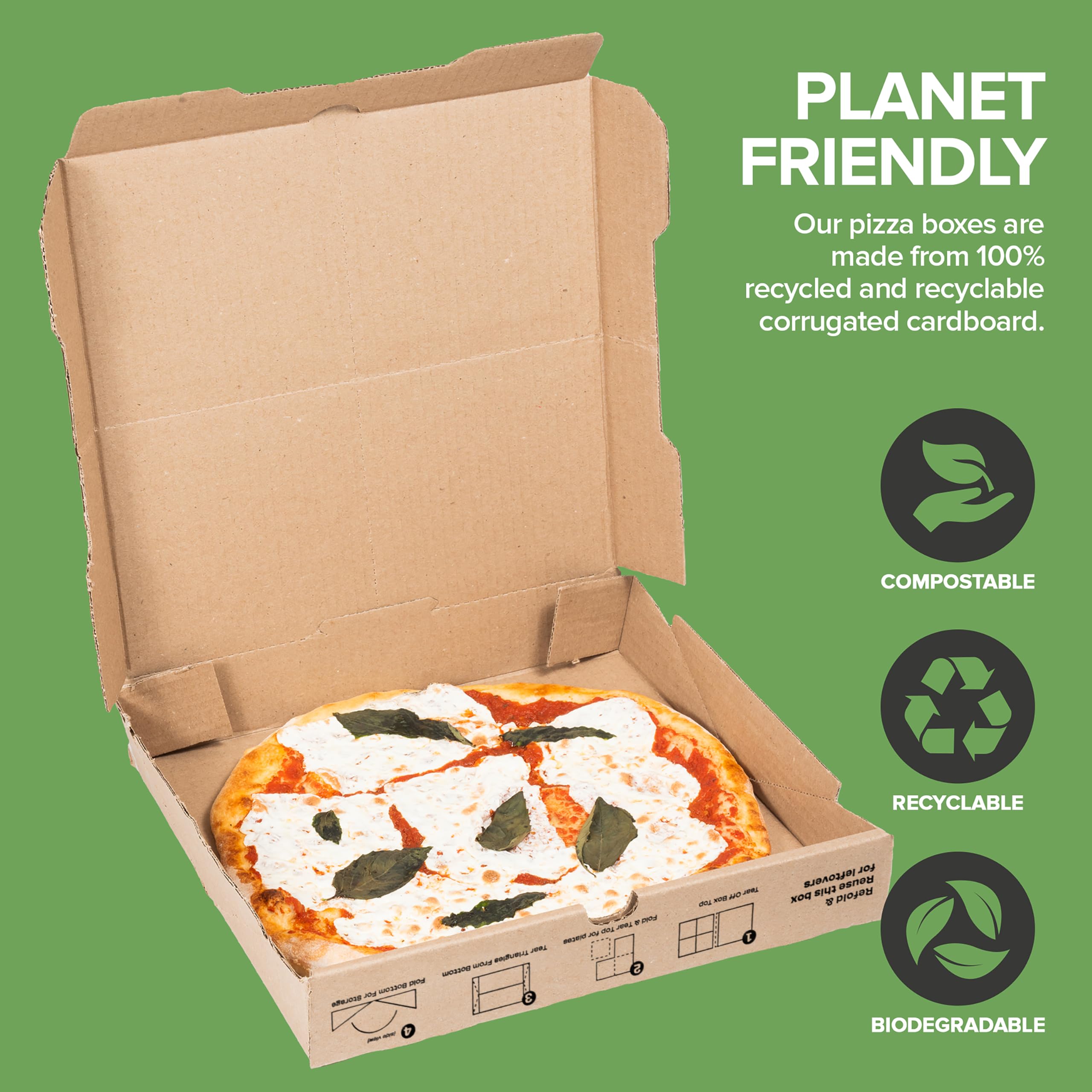 Foto 5 pulgar | Caja Para Pizza Stock Your Home Recycled Kraft  10 X 10 Unidades - Venta Internacional.