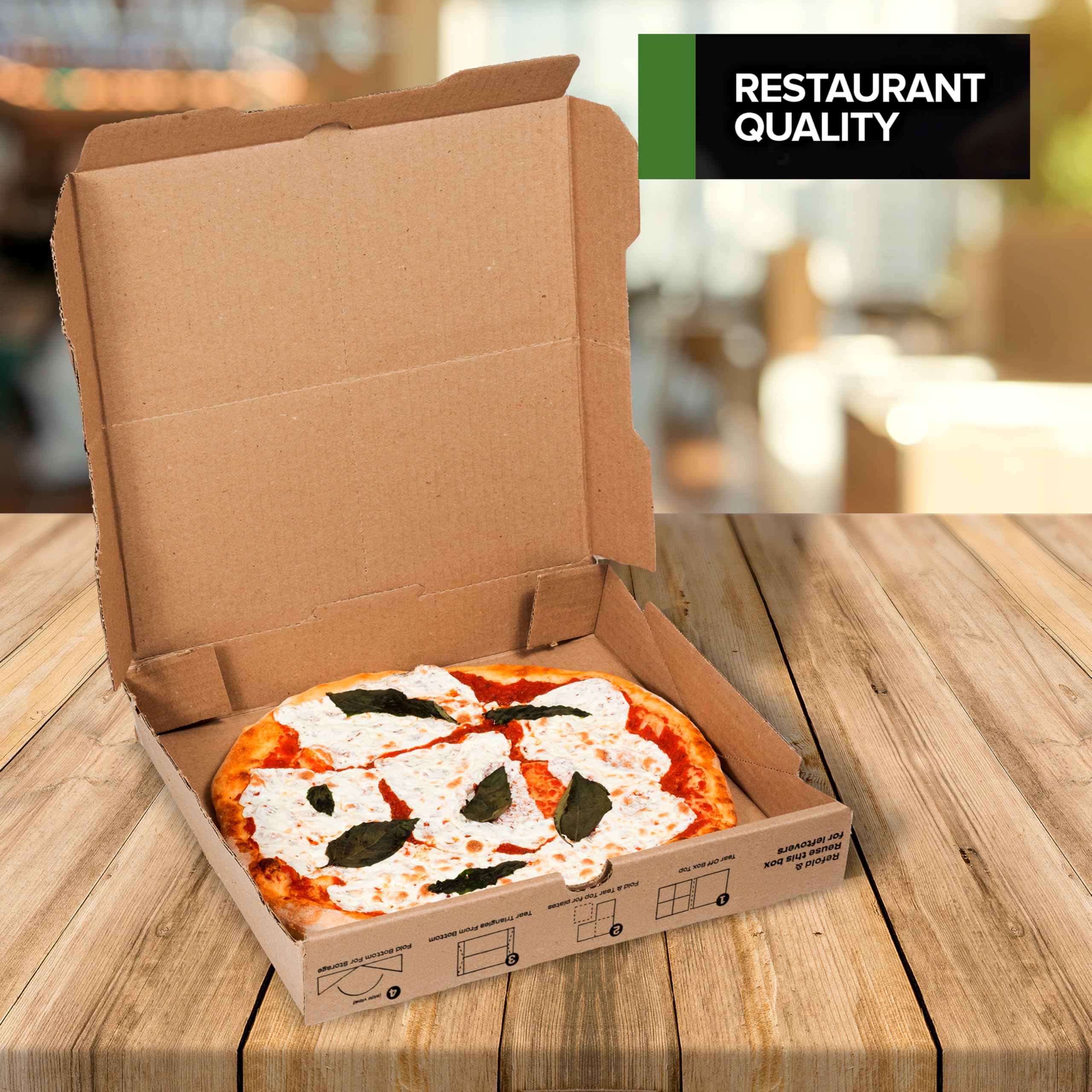 Foto 7 pulgar | Caja Para Pizza Stock Your Home Recycled Kraft  10 X 10 Unidades - Venta Internacional.
