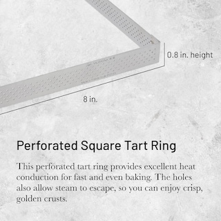 Foto 2 | Tart Ring De Buyer Cuadrado Perforado 20 X 20 X 2 Cm Fabricado En Francia - Venta Internacional.