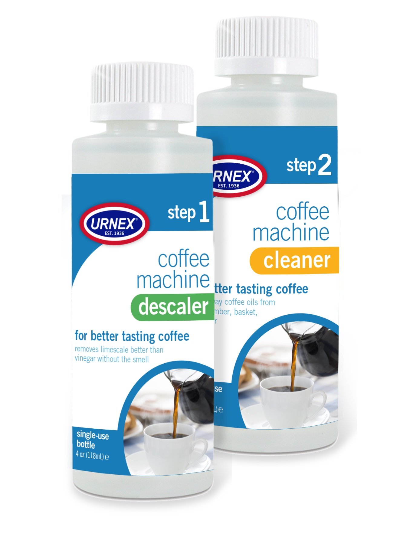 Foto 2 pulgar | Kit Limpiador y Descalcificador para Cafetera Urnex 2 Botellas - Venta Internacional