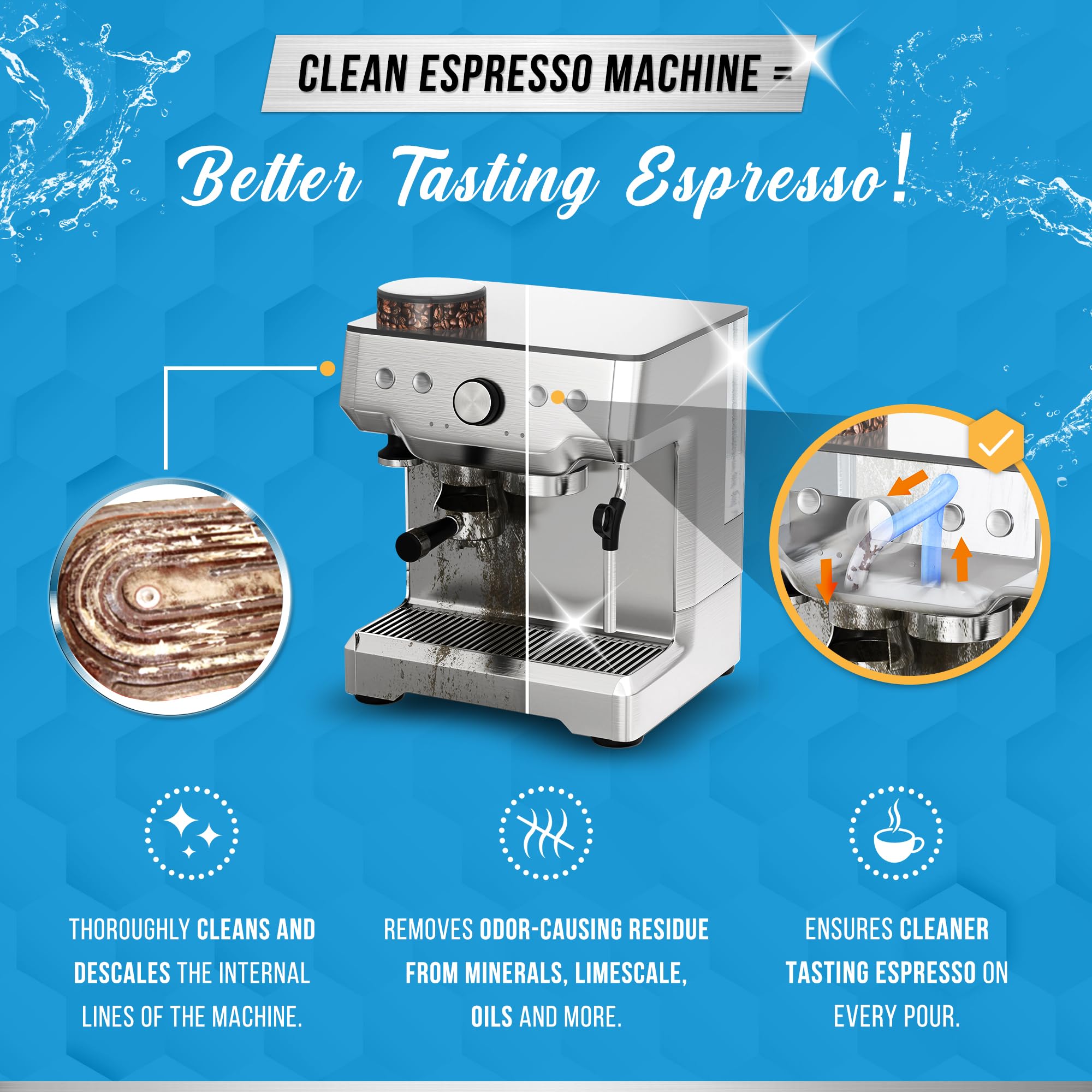 Foto 5 pulgar | Tabletas Limpiadoras Para Máquinas De Café Espresso, 120 Tabletas, Compatibles - Venta Internacional.