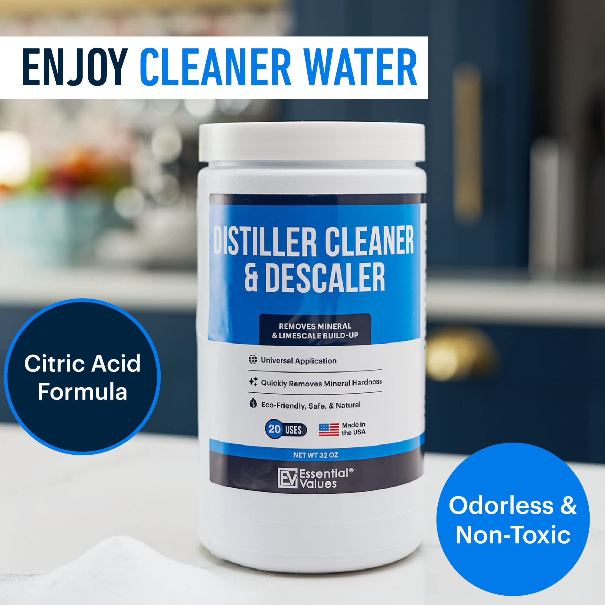 Foto 6 | Polvo Limpiador de Ácido Cítrico 907 g Essential Values para Destiladores de Agua - Venta Internacional