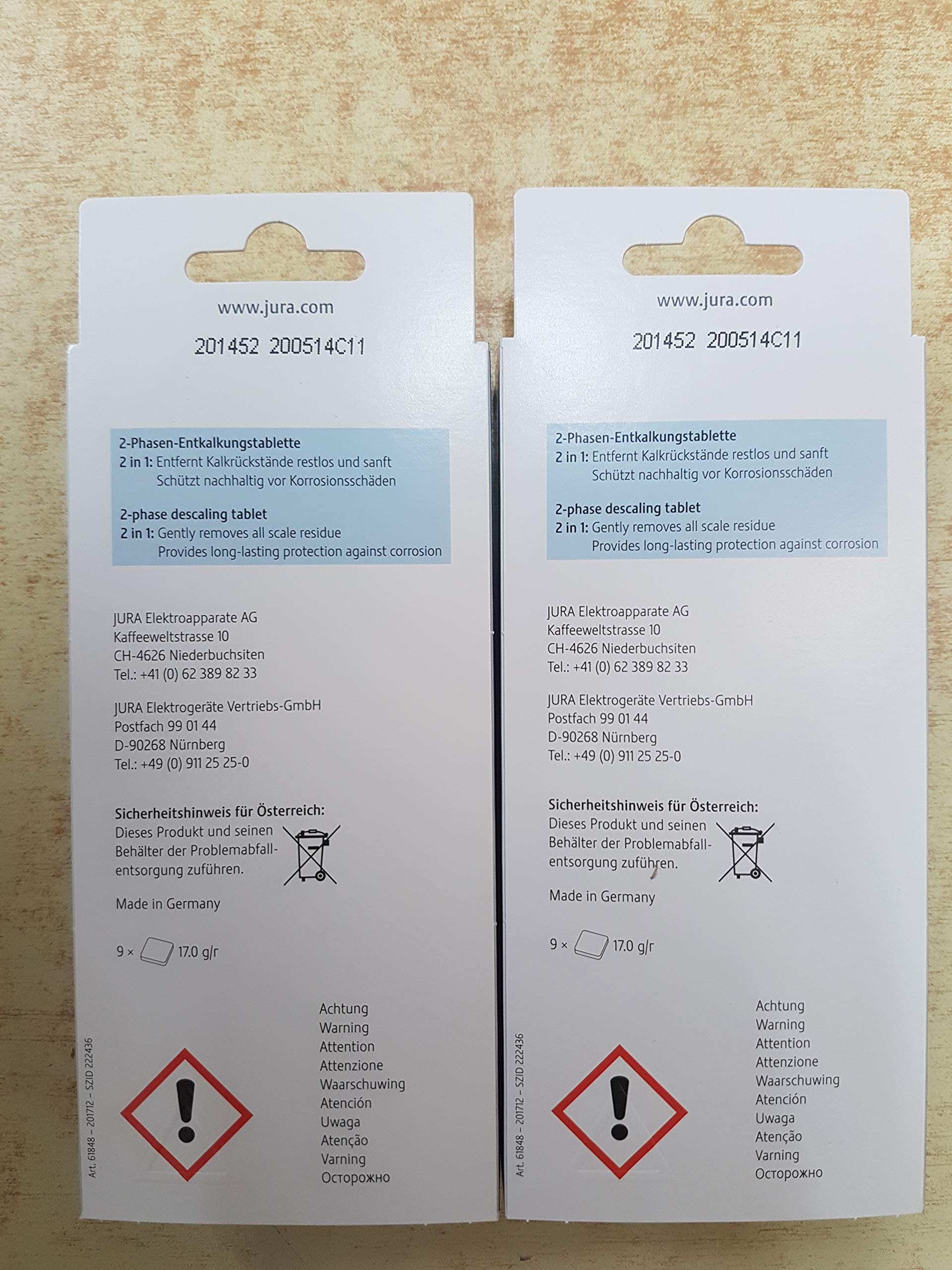 Foto 3 pulgar | Tabletas Descalcificantes Jura Para Todas Las Máquinas Jura, 18 Tabletas - Venta Internacional.