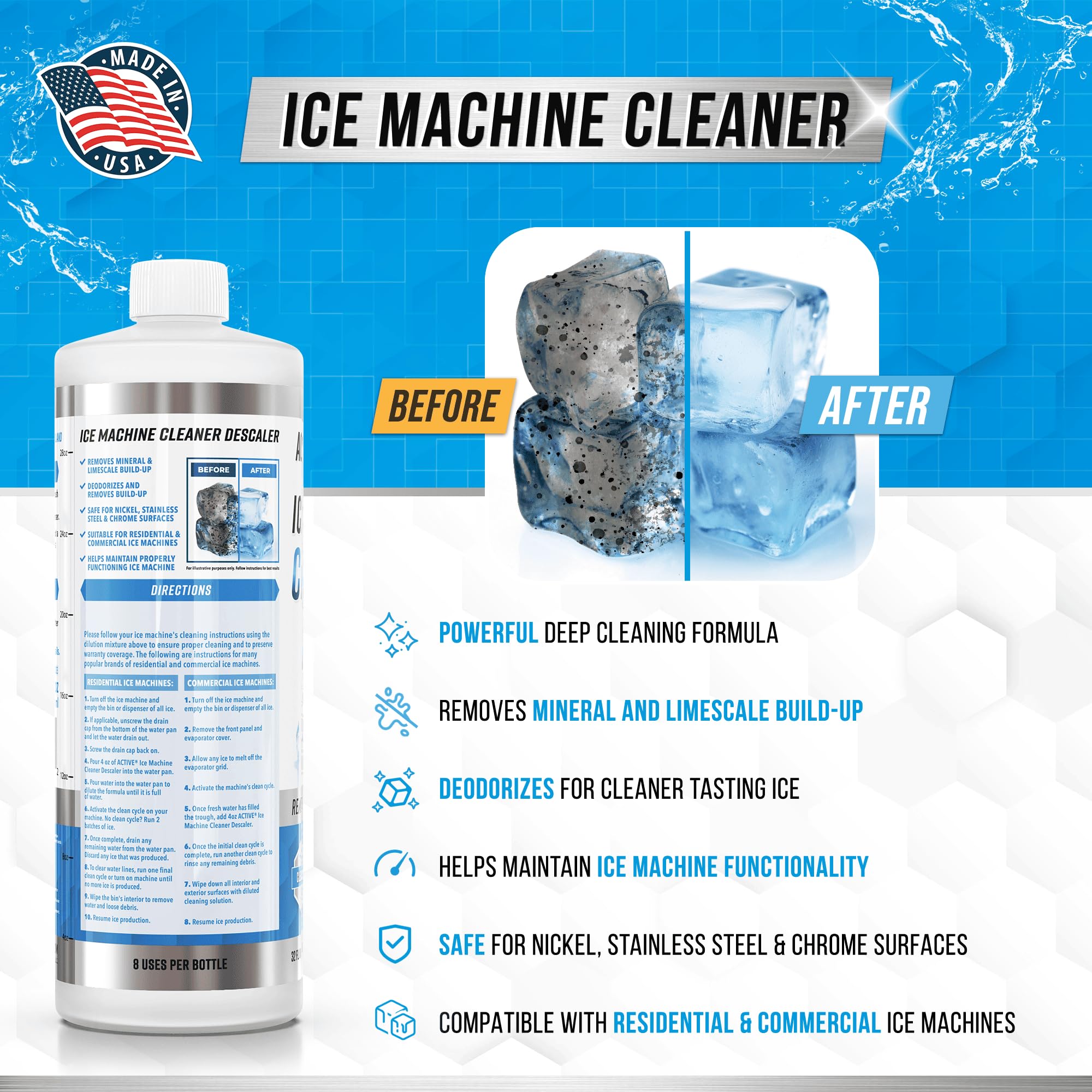 Foto 3 pulgar | Limpiador para Máquinas de Hielo Active 240 Ml - Venta Internacional