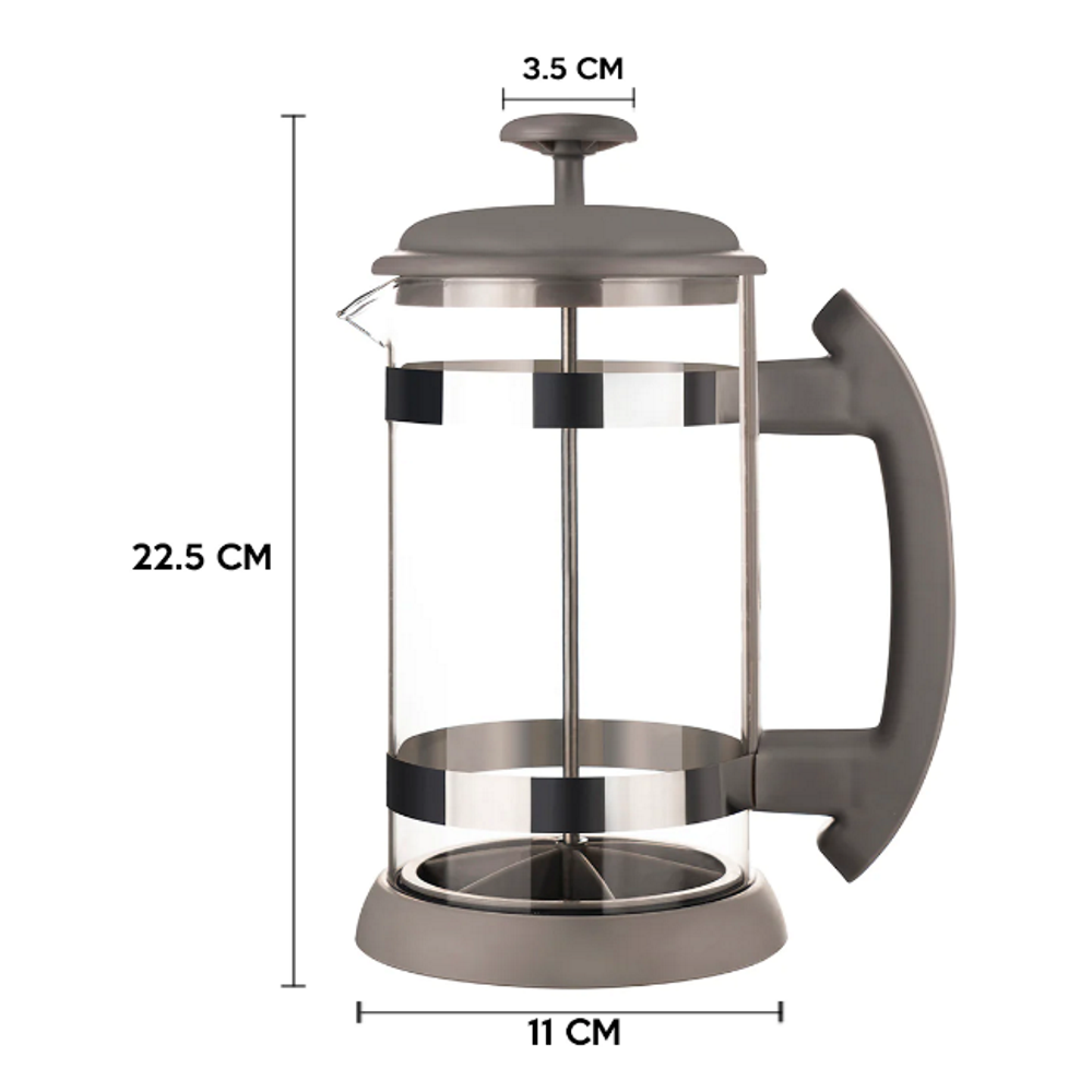 Foto 4 | Prensa Francesa Brang 1 Litro color Gris con Filtro de Silicon