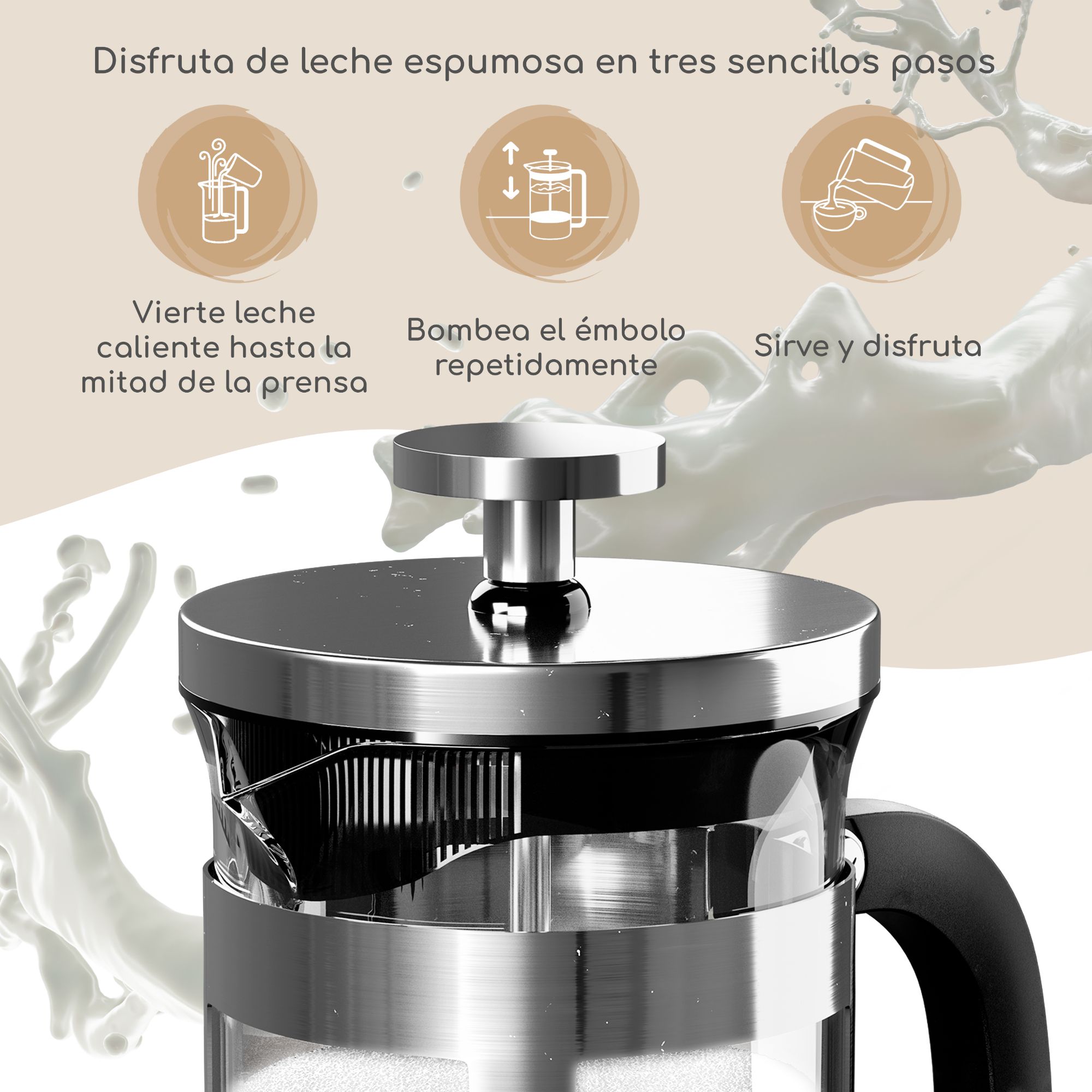 Foto 5 pulgar | Prensa Francesa Cazzenie Prensa para Café y Té 350 ml