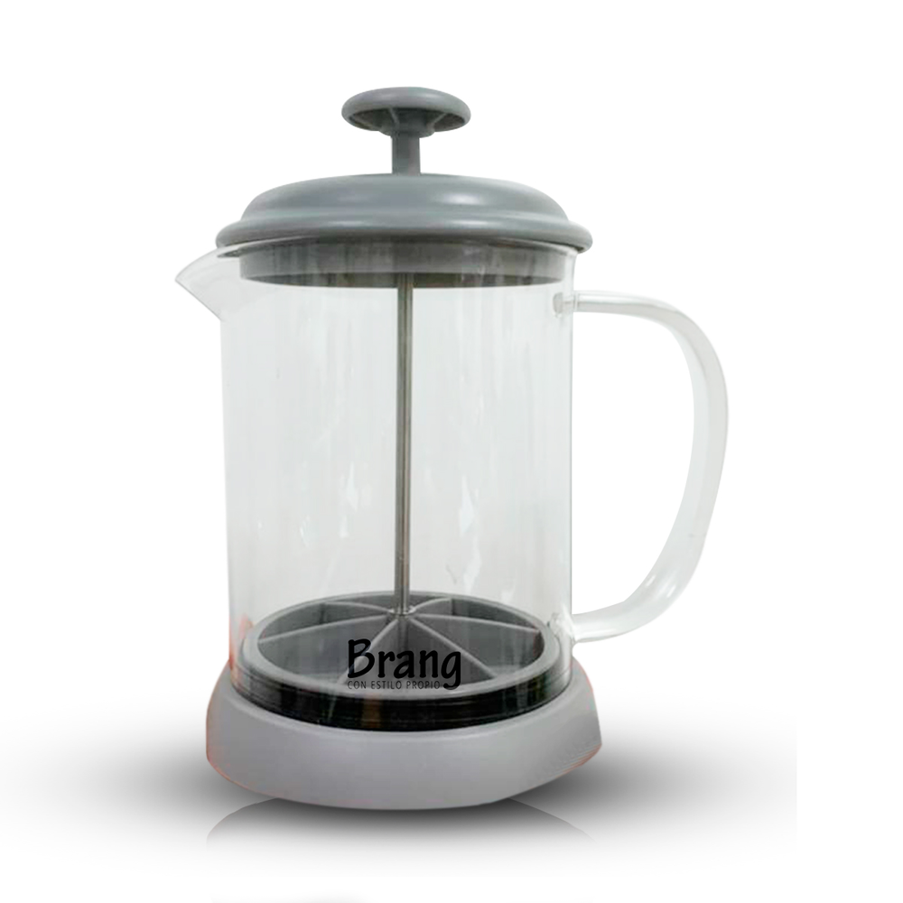 Prensa Francesa Brang para Café Vidrio PVC Gris 600 ml