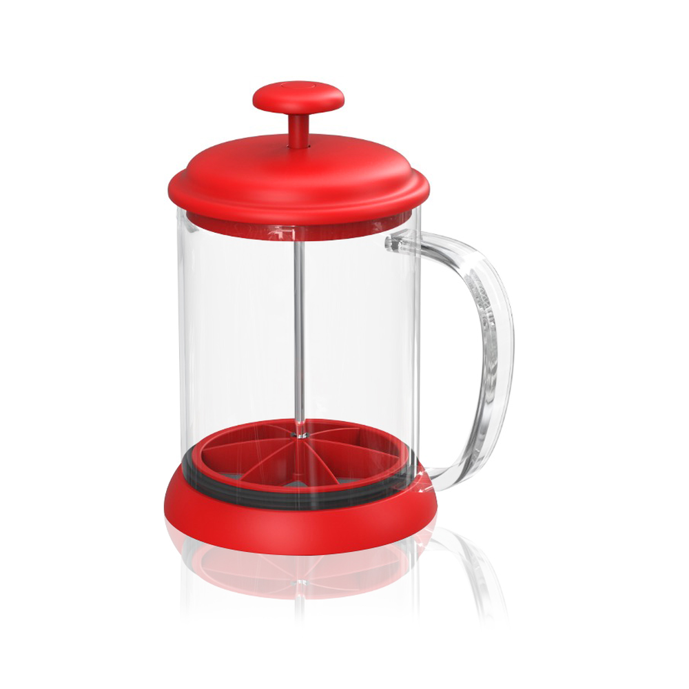 Prensa Francesa Brang para Café Vidrio Pvc Rojo 600 ml