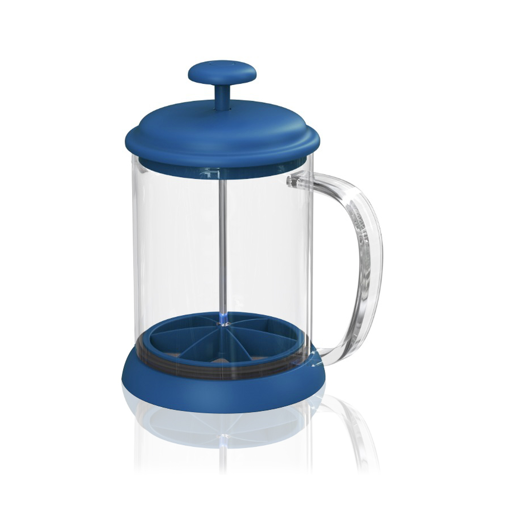 Prensa Francesa Brang para Café Vidrio Pvc Azul 600 ml