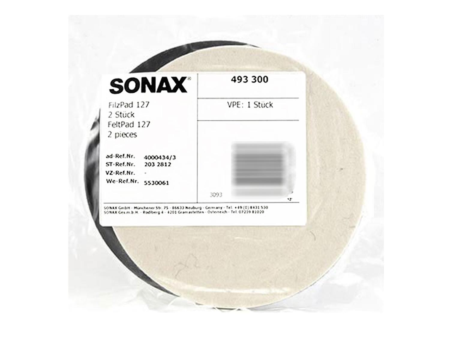 Disco Pad Fieltro Sonax 127mm Pulido de Cristales 2 pz
