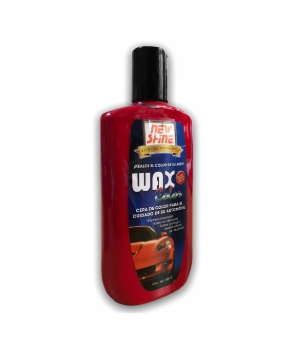 Cera para el Cuidado de tu Auto New Shine color Rojo