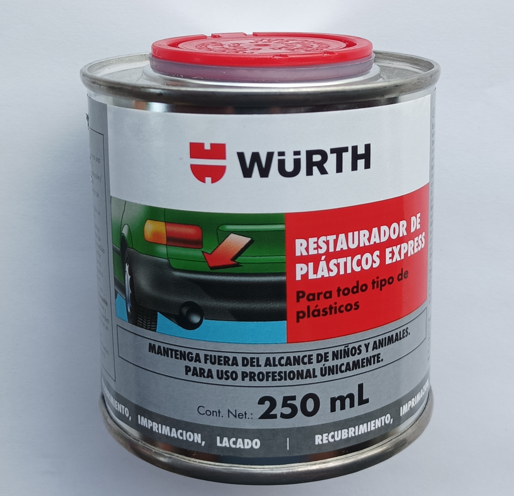 Würth Cera Renovadora Exprés Para Plasticos Y Gomas 250ml Profesional Automotriz