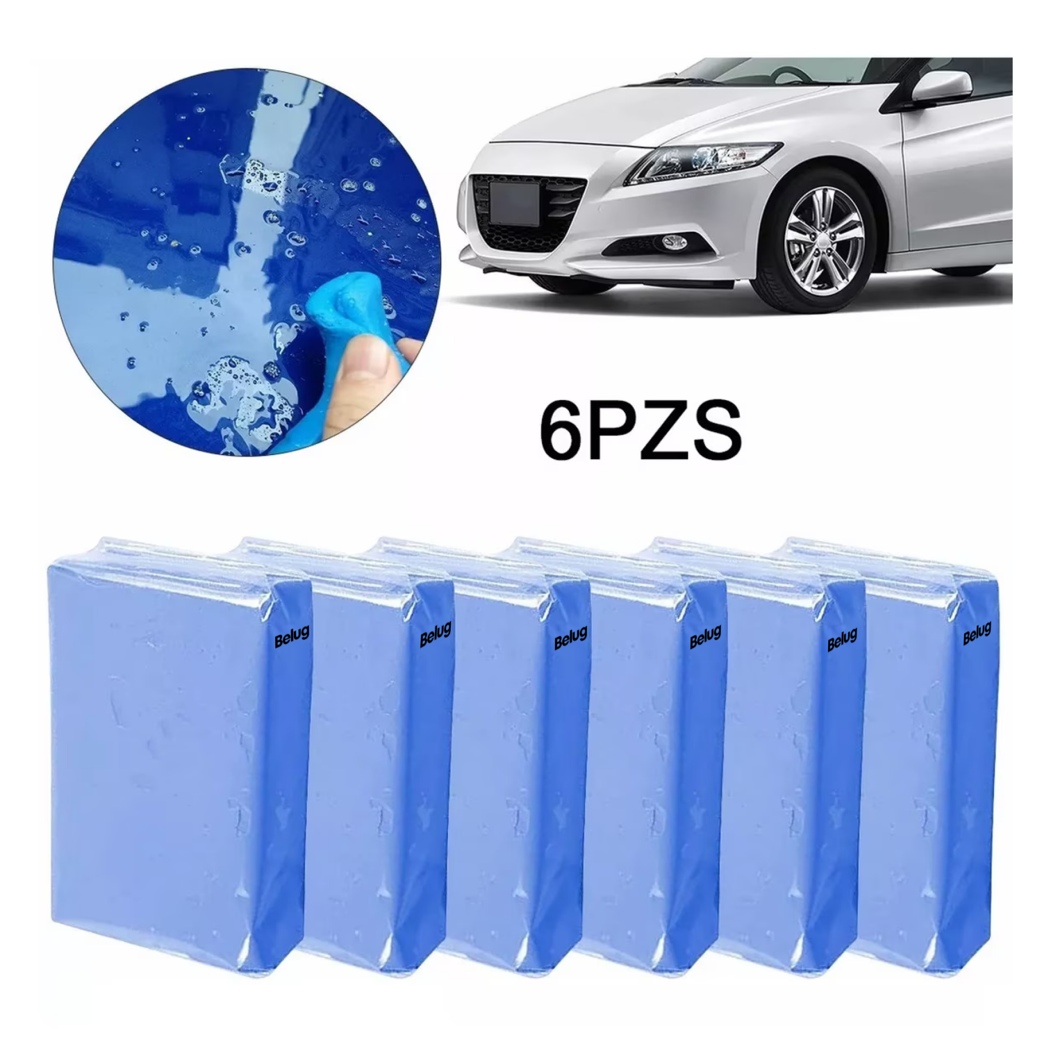 Foto 4 pulgar | Arcilla Plastilina Belug Descontaminante Limpiadora 6 Pcs, Azul