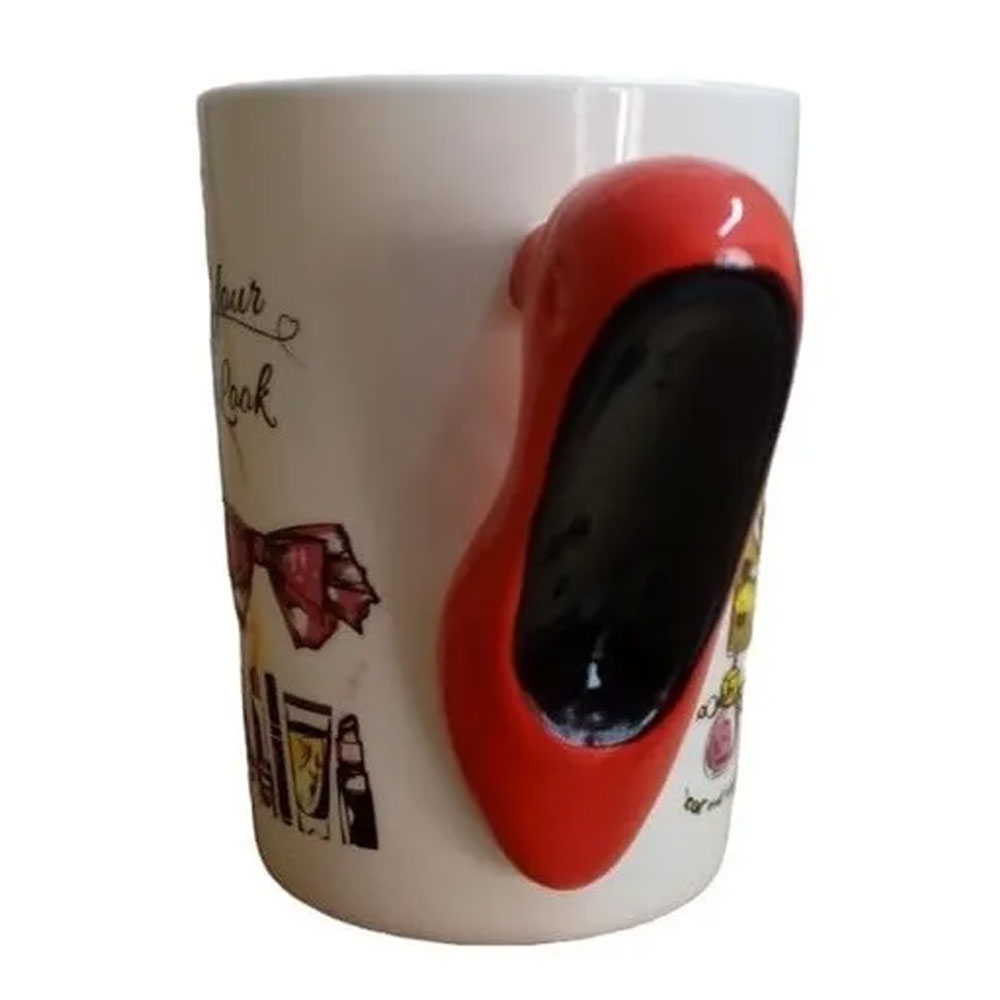 Foto 3 pulgar | Taza de Cerámica HappyWare con Asa de Zapatilla color Rojo