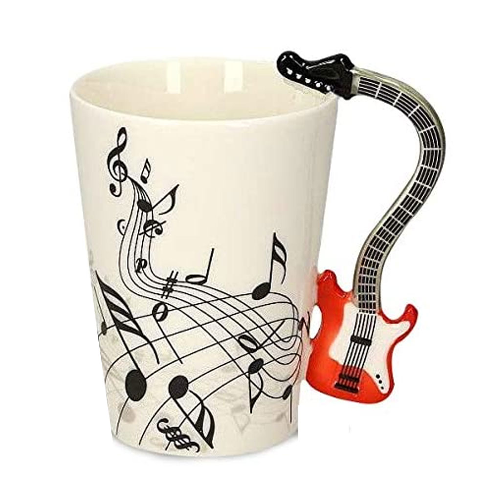 Foto 2 pulgar | Taza HappyWare con Mango de Guitarra color Naranja