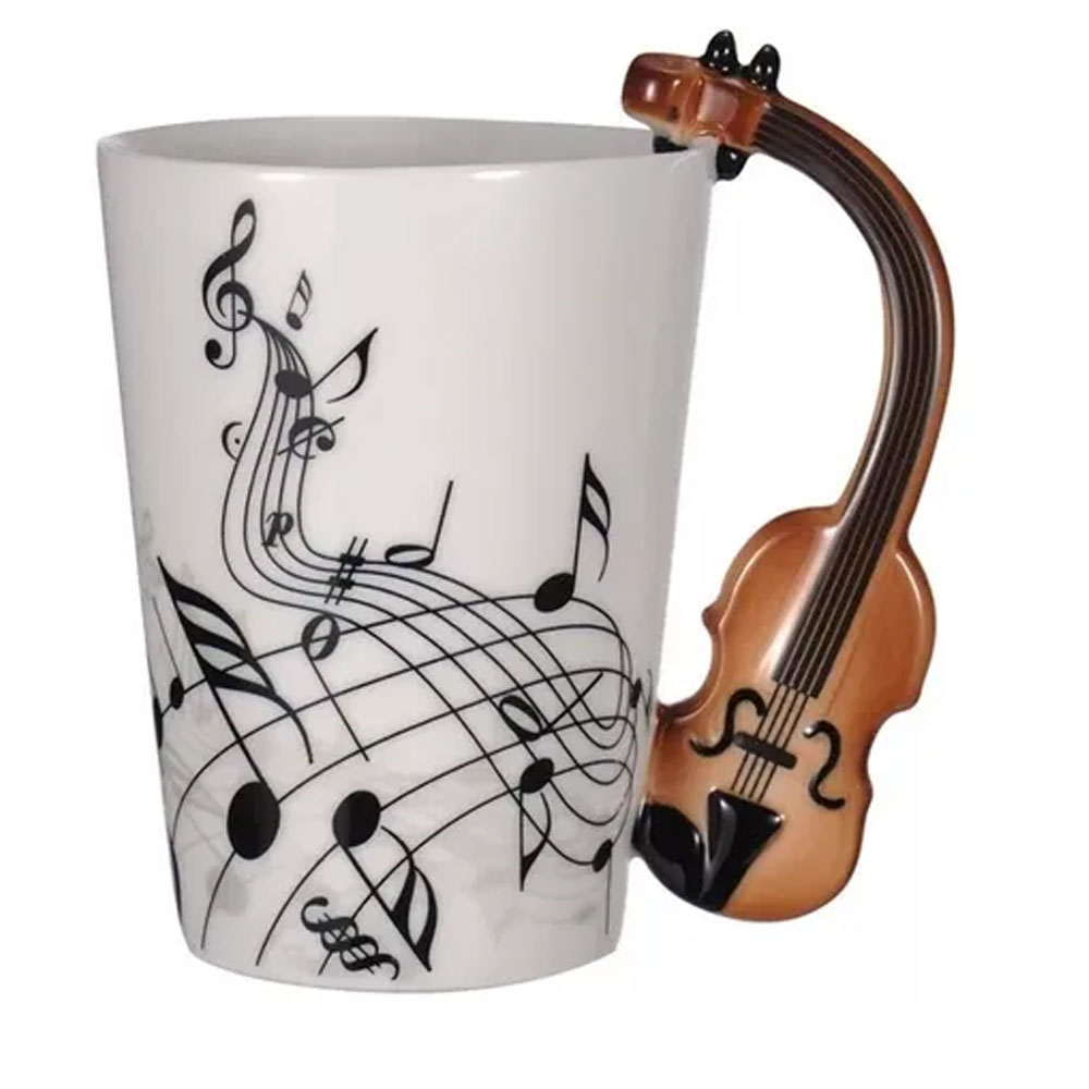 Foto 2 pulgar | Taza de Cerámica con Mango Instrumento Musical Violín