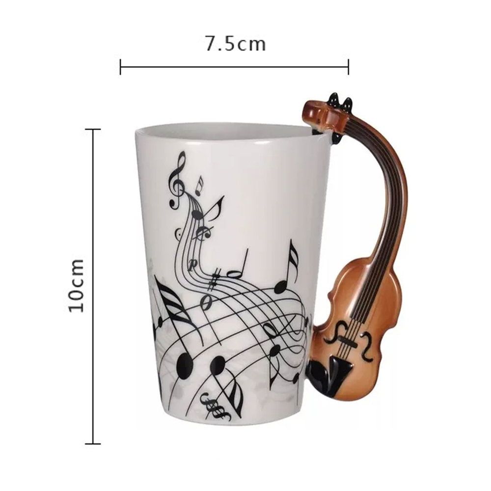 Foto 3 pulgar | Taza de Cerámica con Mango Instrumento Musical Violín