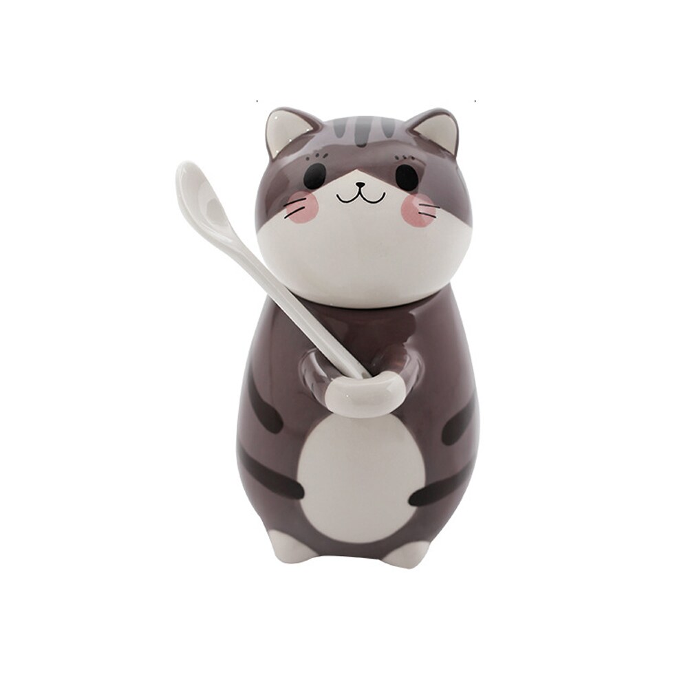 Taza Azucarera Happyware Multicolor en Forma de Gato con Cuchara Mod 12 $299