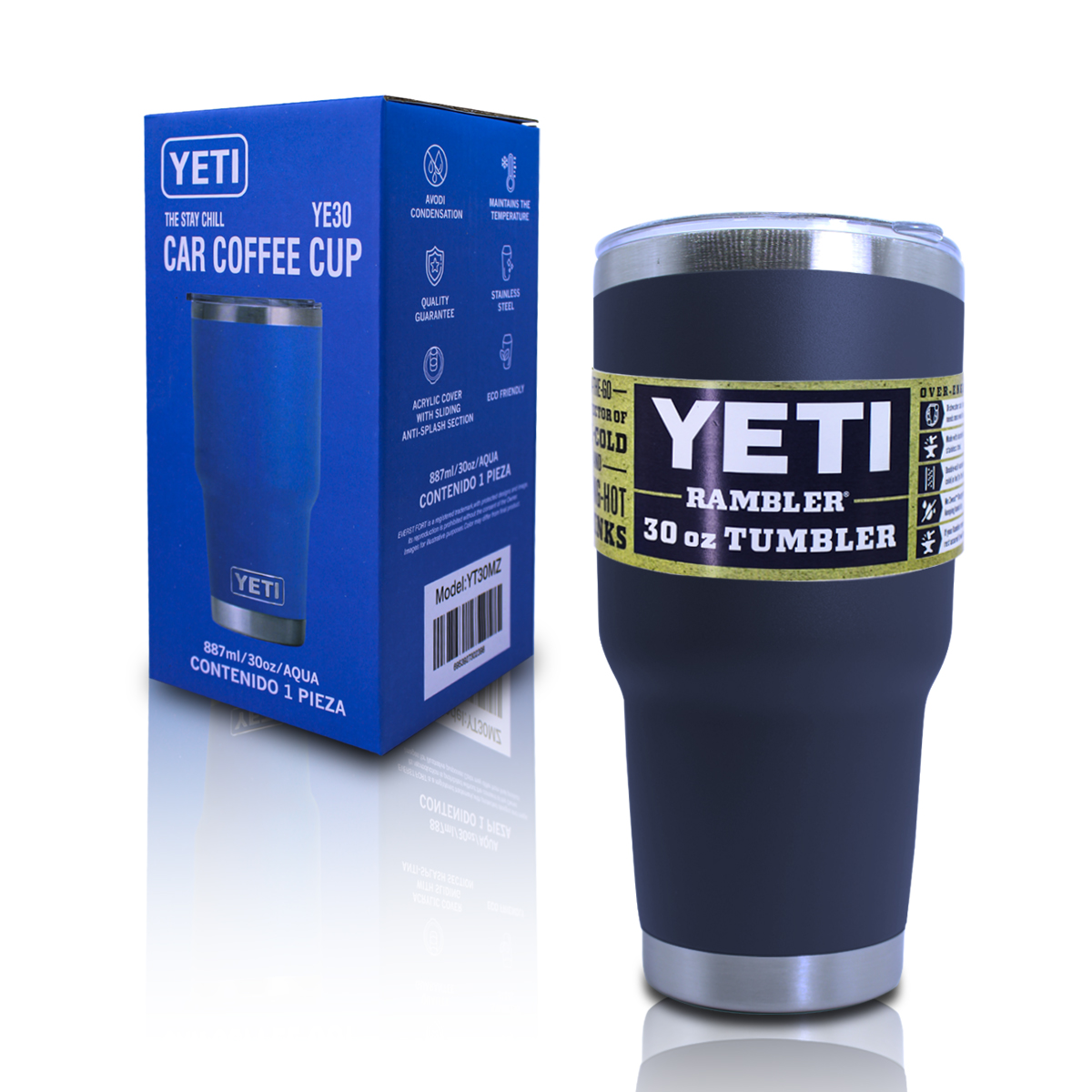 Vaso Yeti Térmico color Azul Capacidad de 30 oz