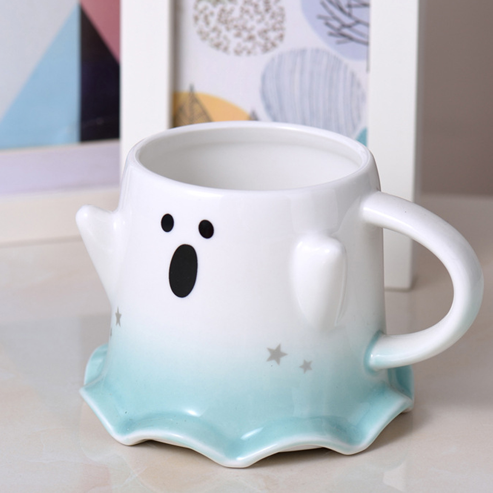 Foto 3 pulgar | Taza De Cerámica En Forma Fantasma Mágico 450ml Aqua