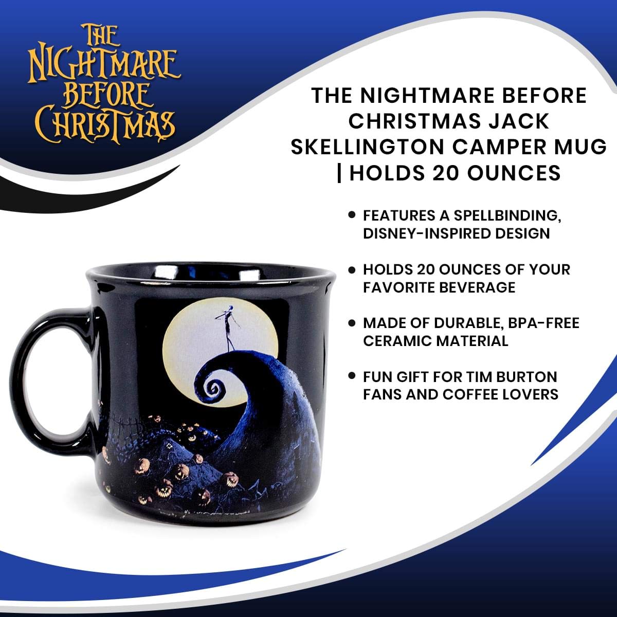 Foto 8 pulgar | Taza Camper Silver Buffalo The Nightmare Before Christmas - Venta Internacional.