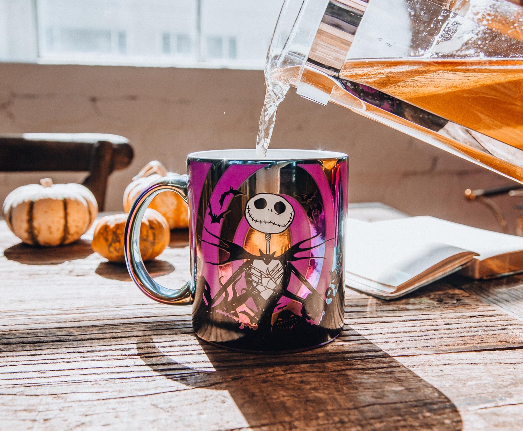Foto 4 | Taza De Cerámica Plateada Buffalo Disney Nightmare Before Christmas - Venta Internacional.