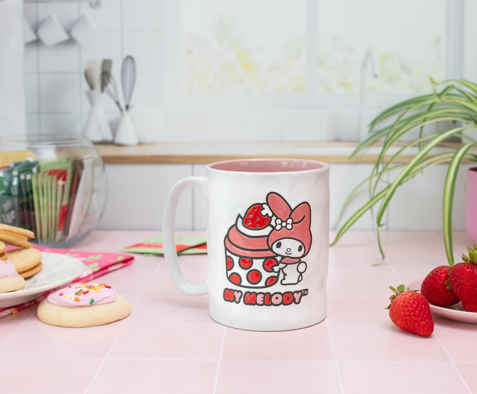Foto 4 pulgar | Taza Sanrio My Melody De Cerámica Para Magdalenas De Fresa, 500 Ml - Venta Internacional.