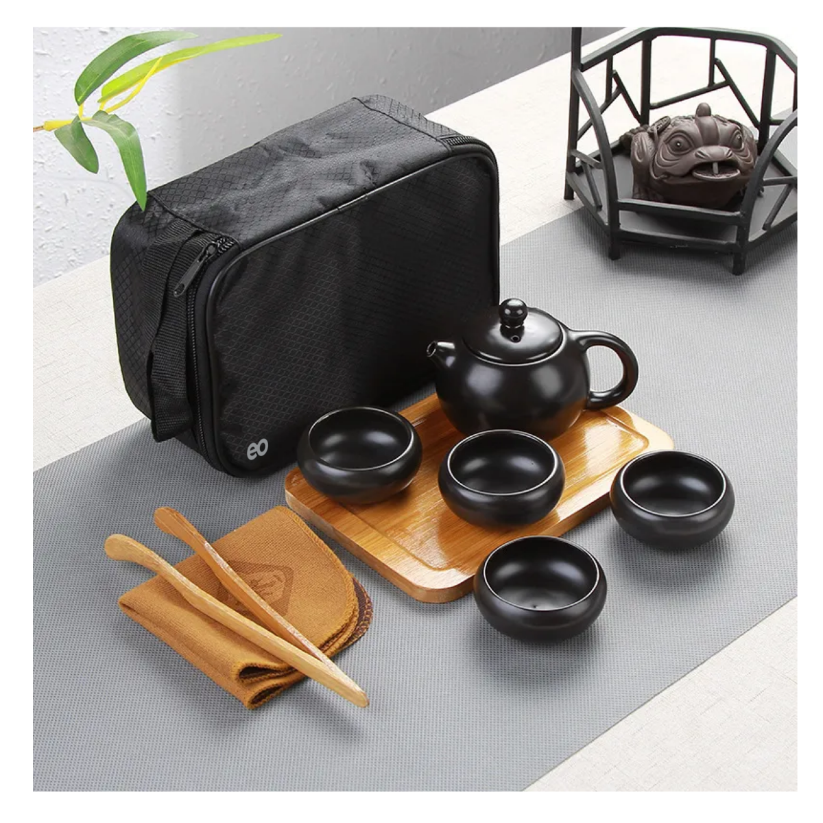 Foto 4 pulgar | Juego De Té Japones Con Estuche 9pzs Eo Safe Imports Esi-19452 Negro